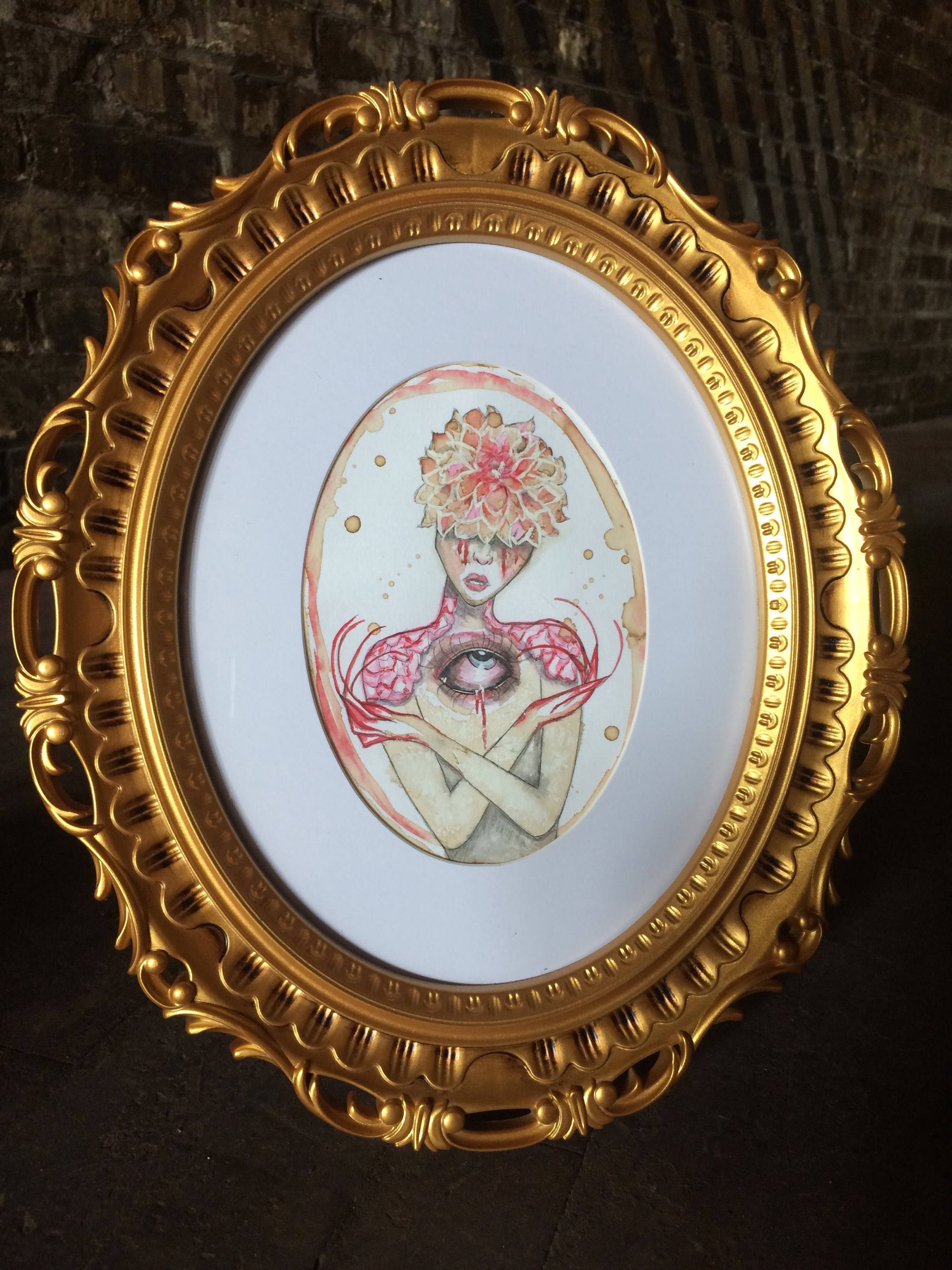 Gothic Watercolor Clicker Art Print