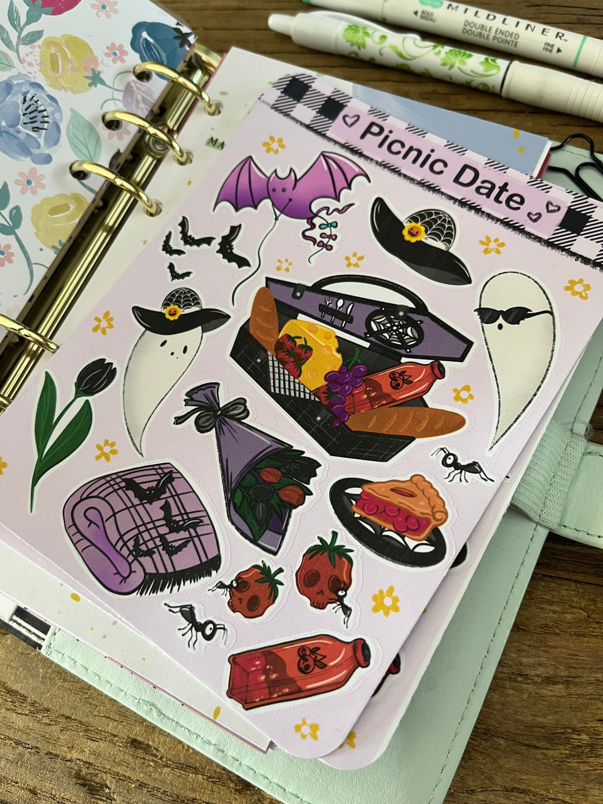 Spooky Picnic Date Sticker Sheet