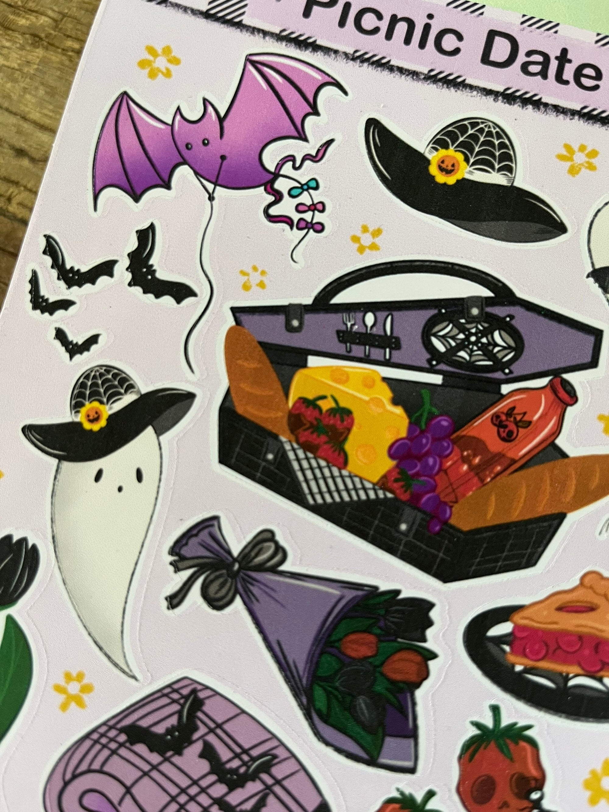 Spooky Picnic Date Sticker Sheet
