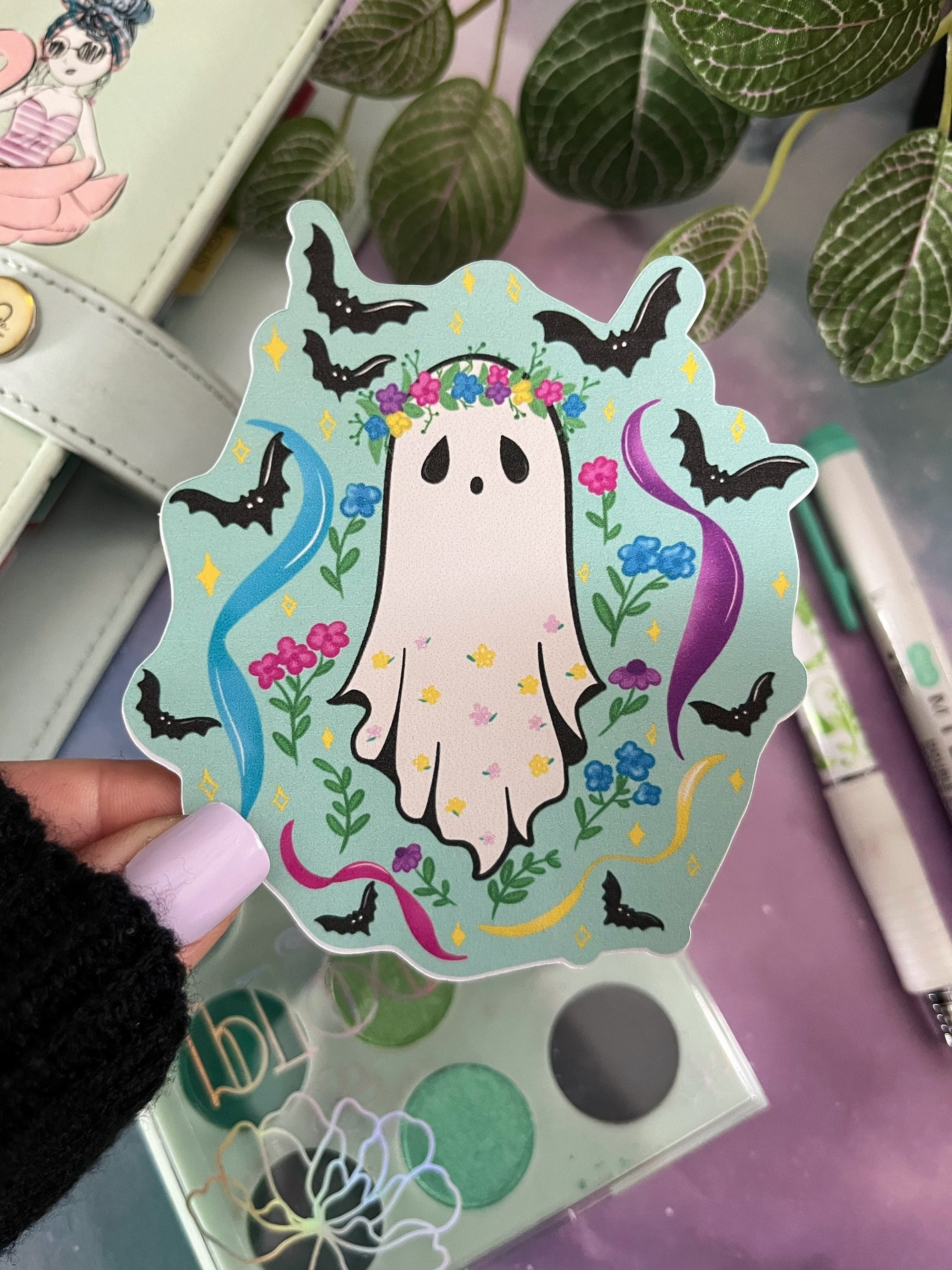 Midsummer May Queen Ghost Sticker