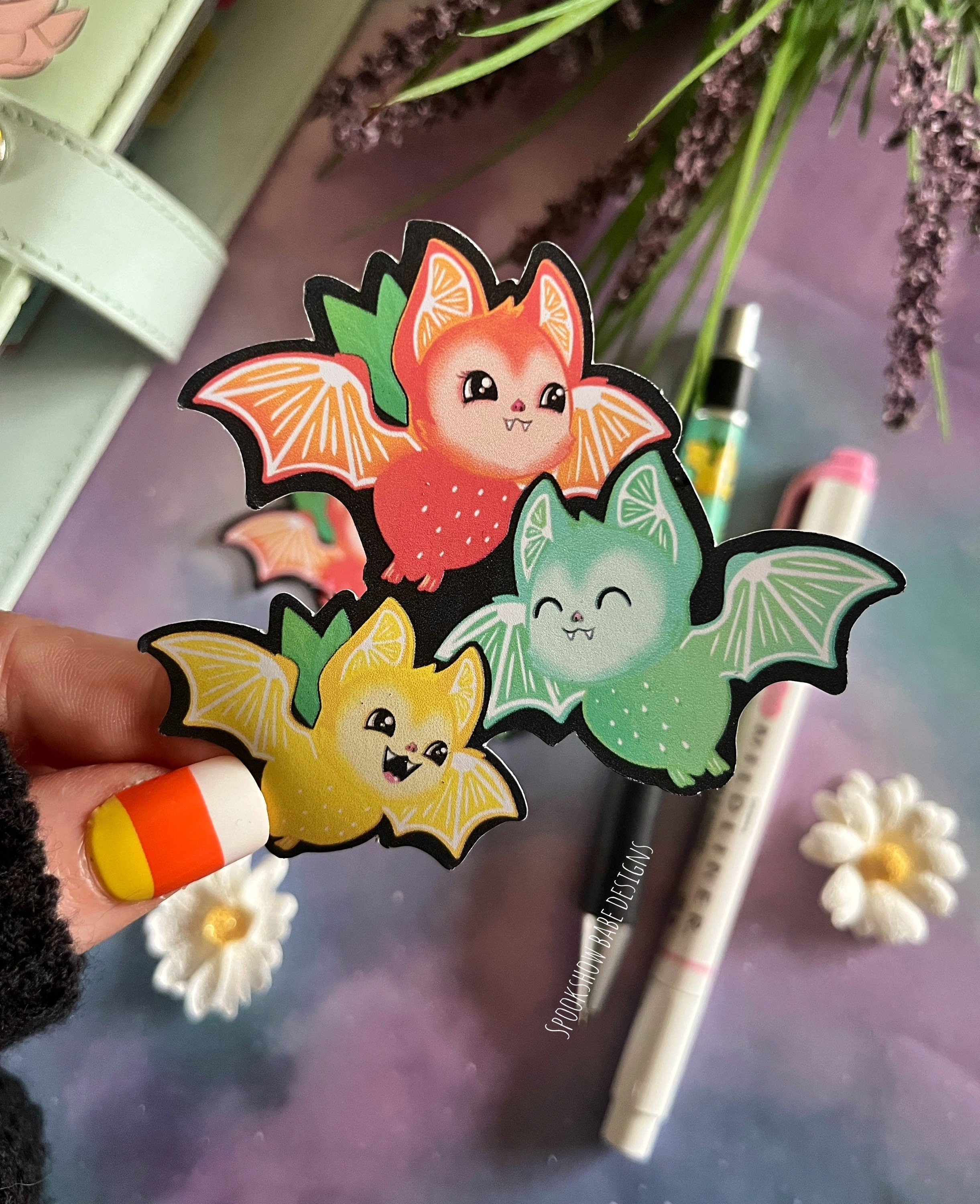 Fruit Bats Sticker – Spookshow Babe Designs