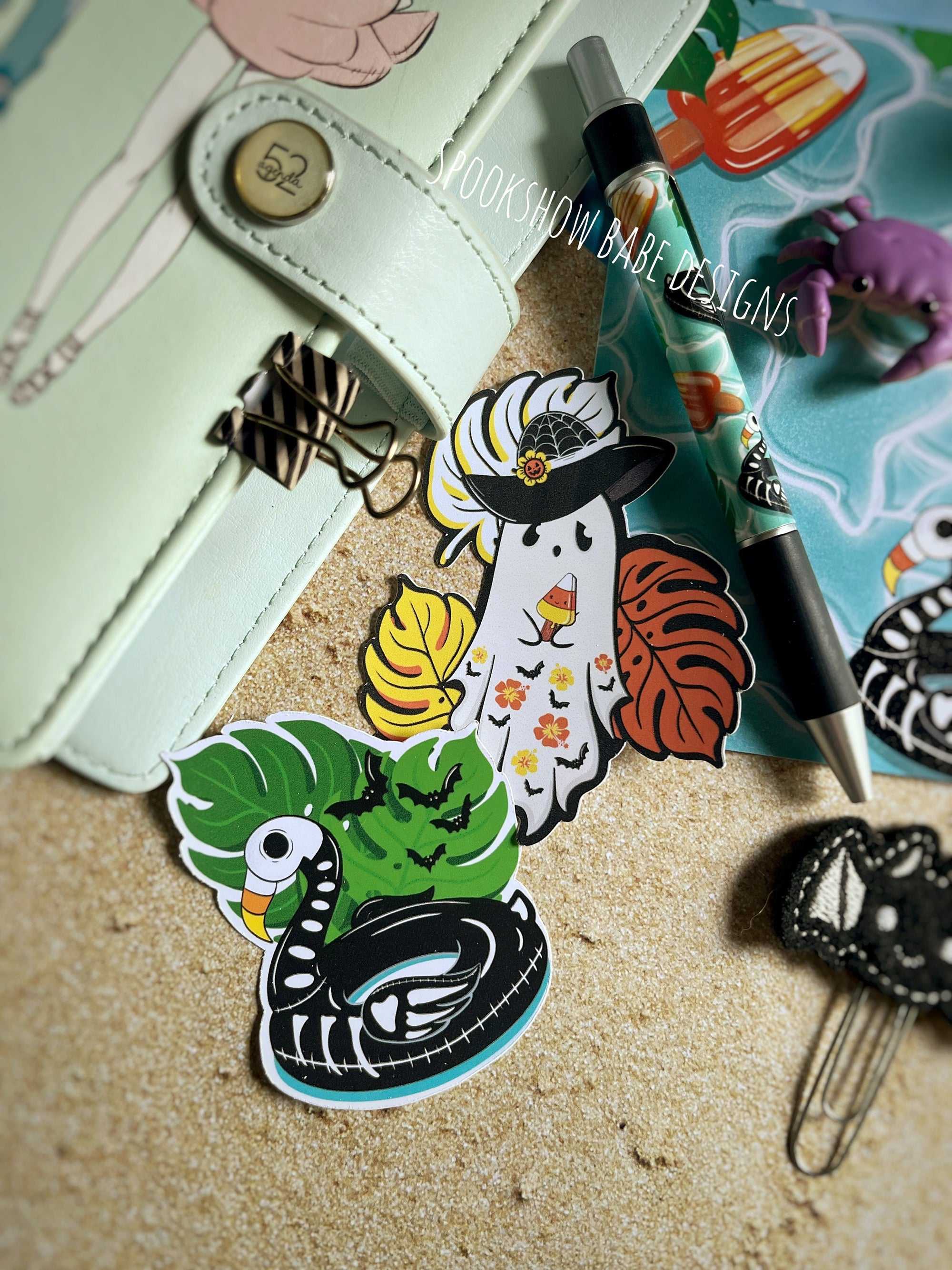 Beach Boo Tropical Ghost Sticker