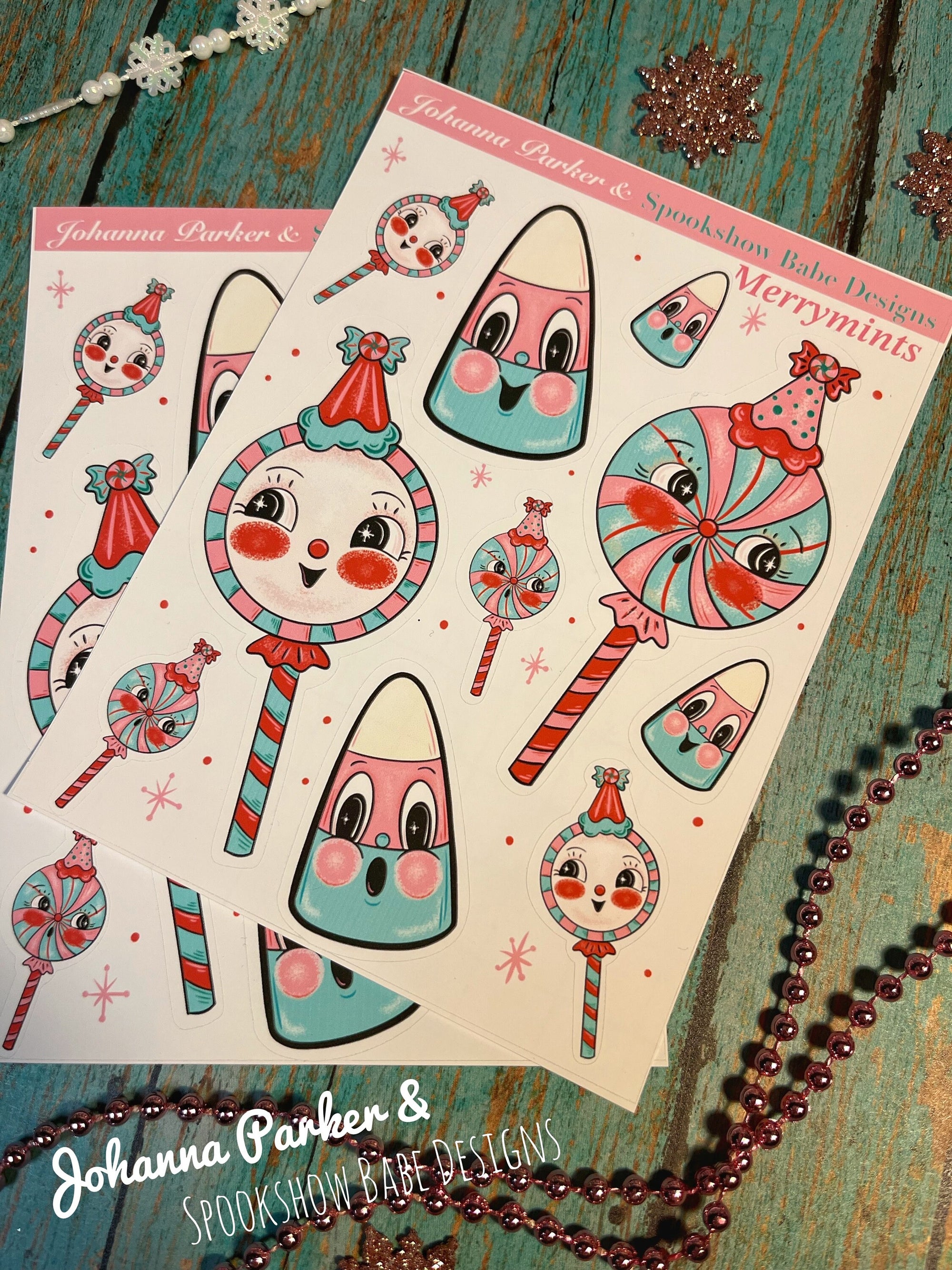 Johanna Parker Pastel Merrymints Sticker Sheet