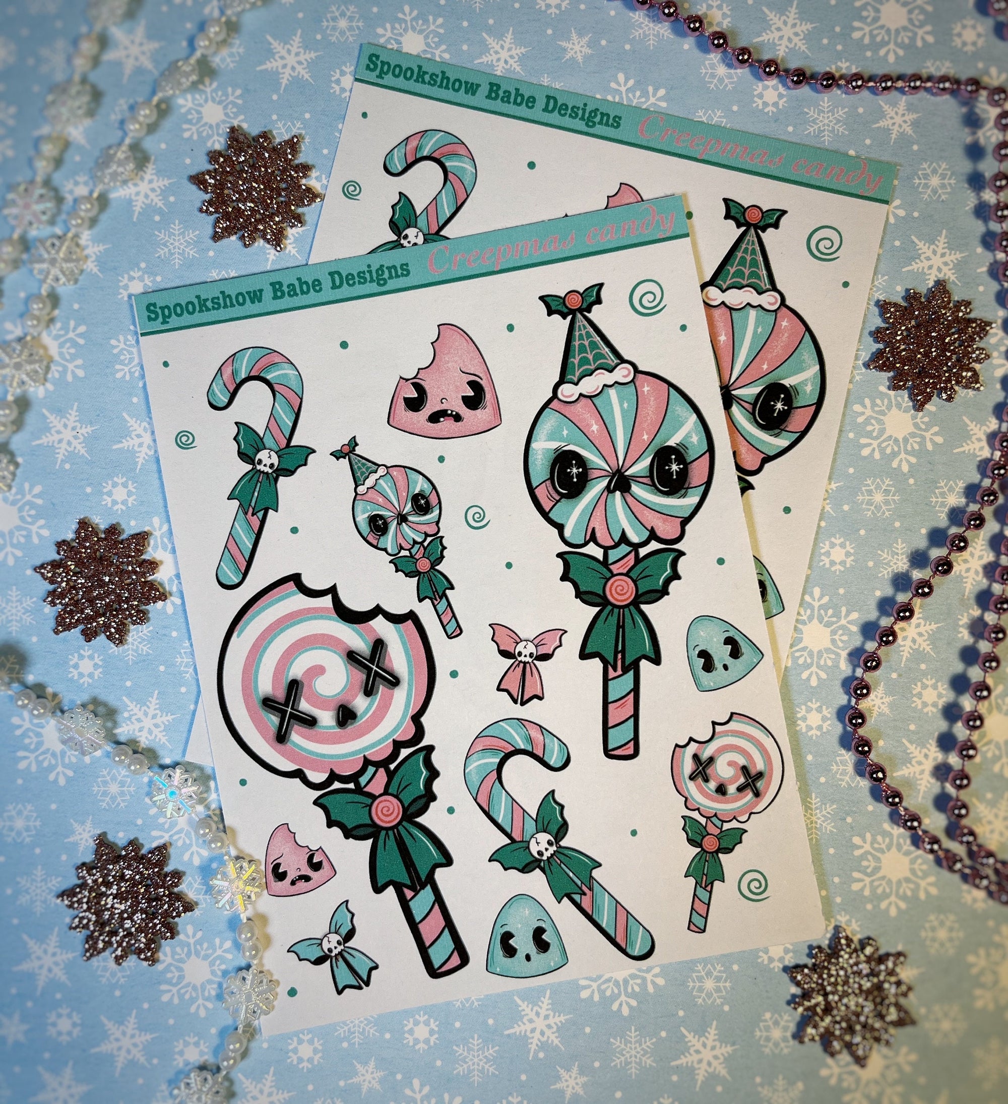 Pastel Christmas Candy Sticker Sheet