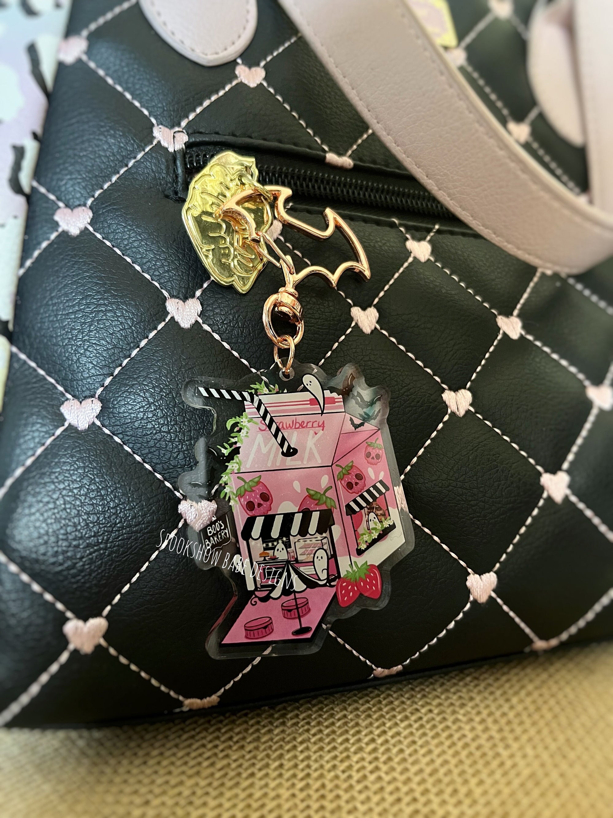 Boo Berry Milk Acrylic Keychain