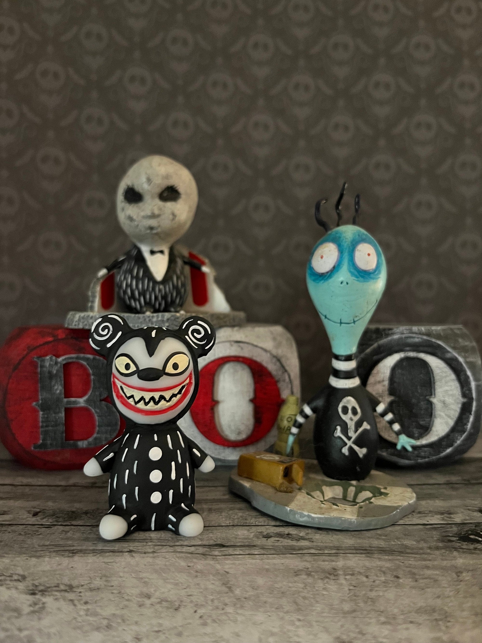 Miniature Scary Teddy Figurine