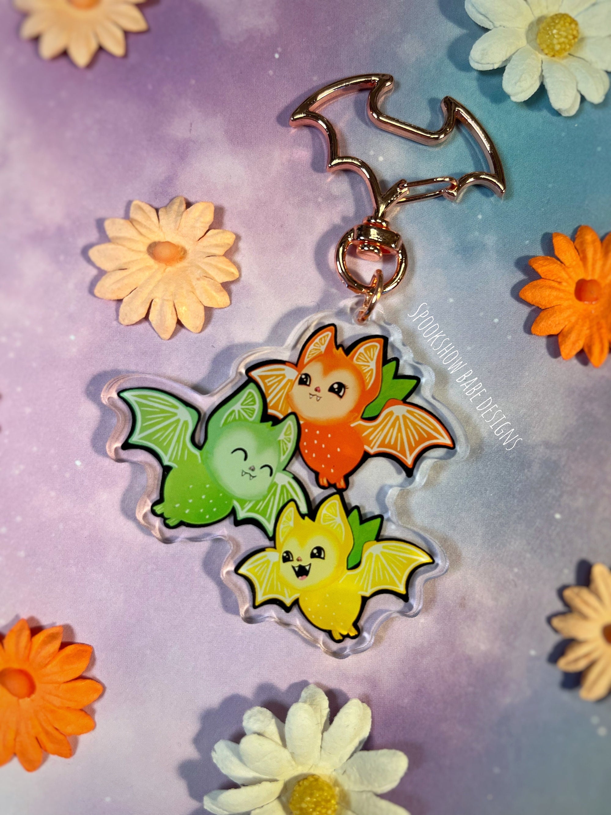 Fruit Bats Acrylic Keychain
