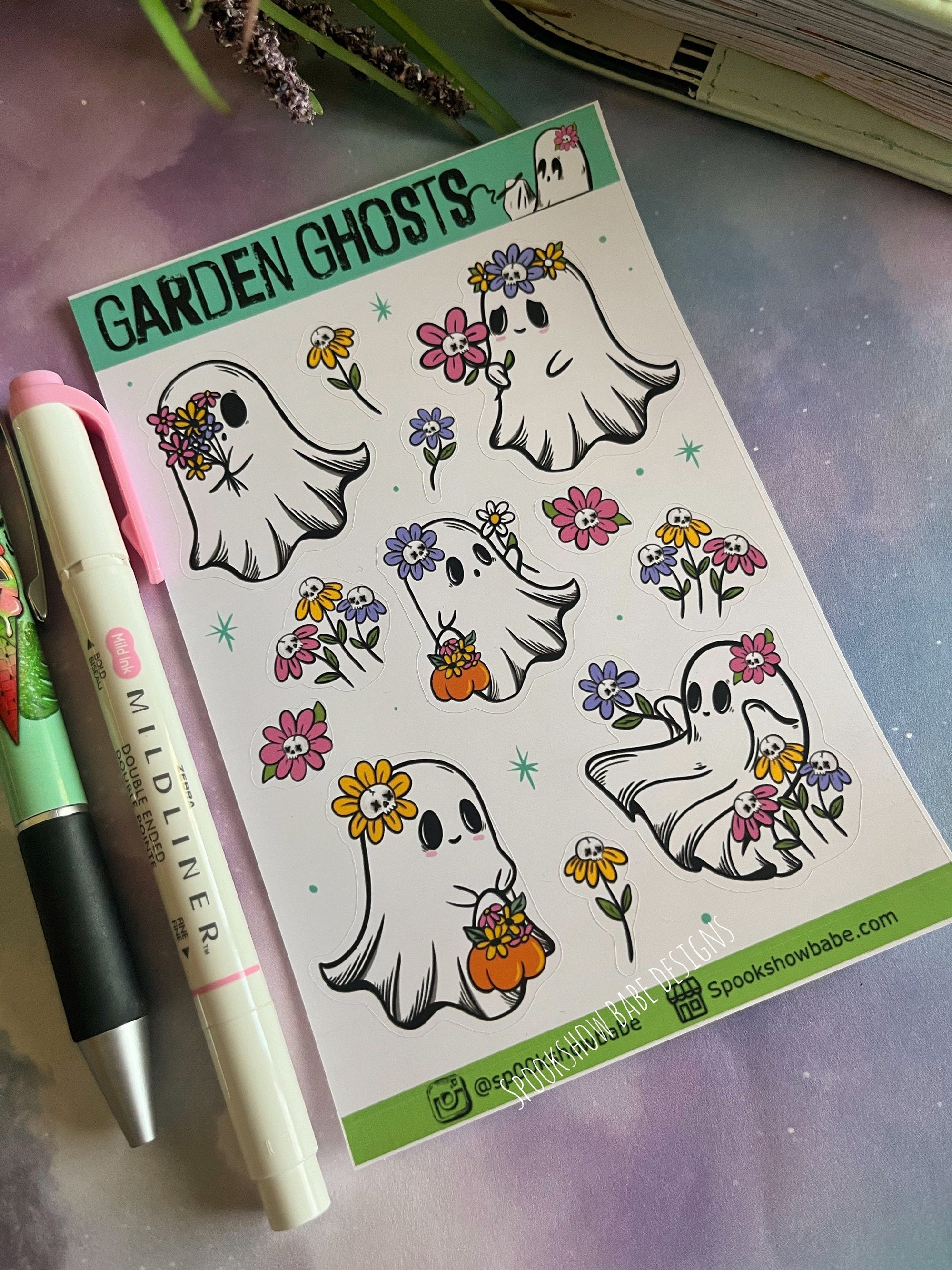 Garden Ghosts Sticker Sheet